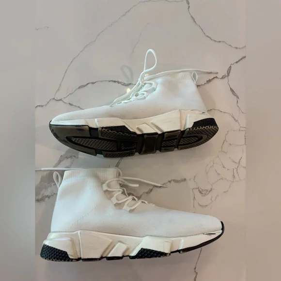 Gianfranco Ferre White Knit Sneakers - Picture 3 of 4